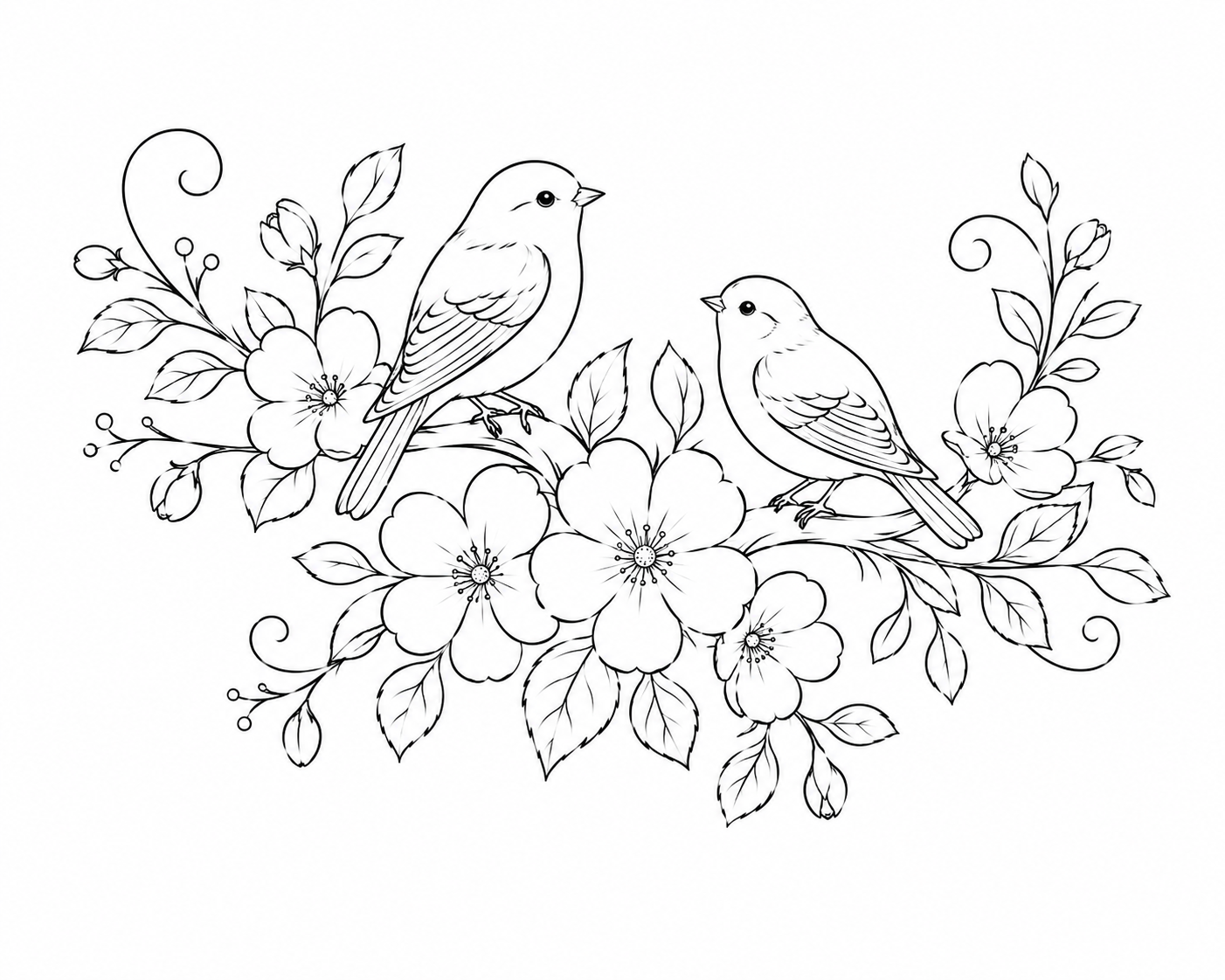 Pássaros e Flores