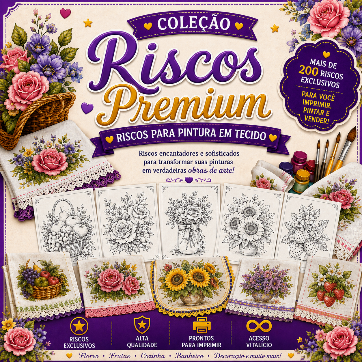Coleção Premium — +200 riscos exclusivos
