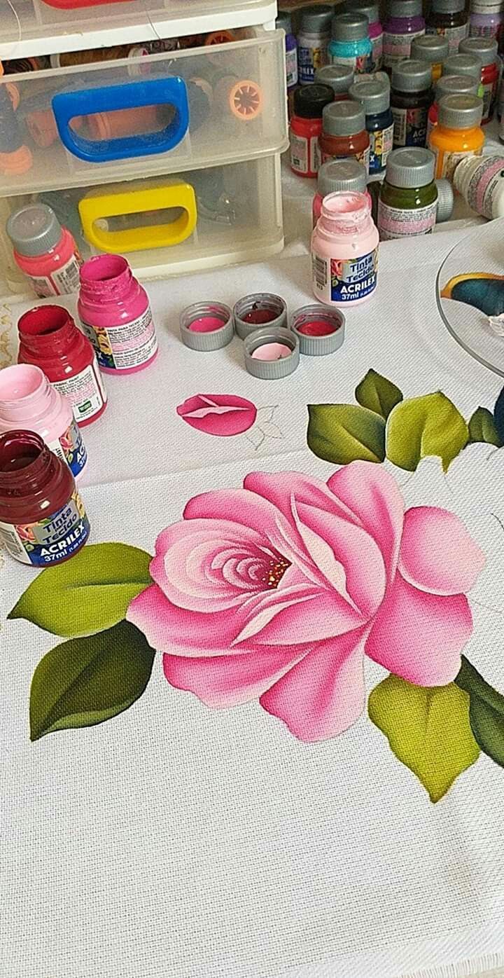 Rosa em pintura livre